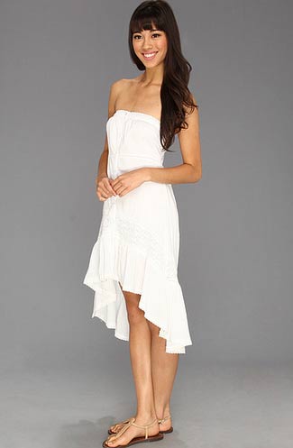 long flowing white dress