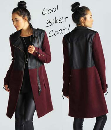 Berry Biker Coat
